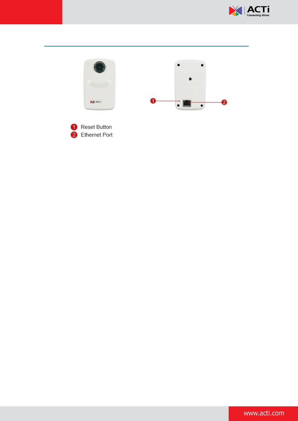 Physical description | ACTi D11 User Manual | Page 9 / 23