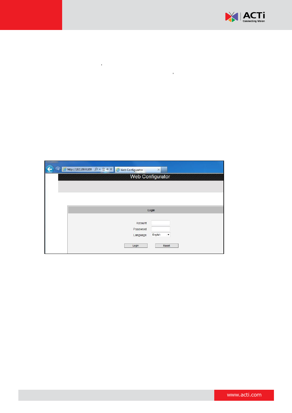 ACTi D21 User Manual | Page 18 / 19