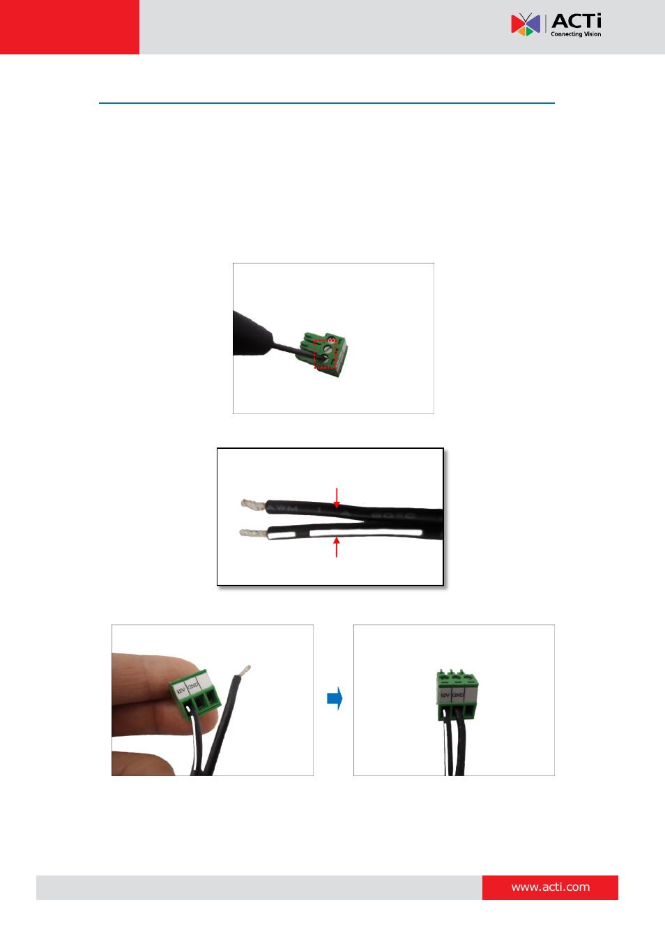 Prepare the power adaptor (optional), Er to, Prepare the | Power adaptor (optional) | ACTi KCM-3911 User Manual | Page 10 / 26