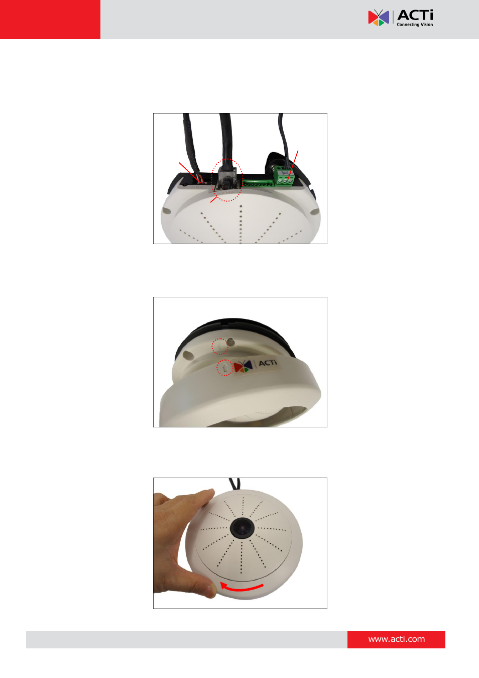 Step 3: connect the cables, Kcm-3911 hardware manual | ACTi KCM-3911 User Manual | Page 19 / 26