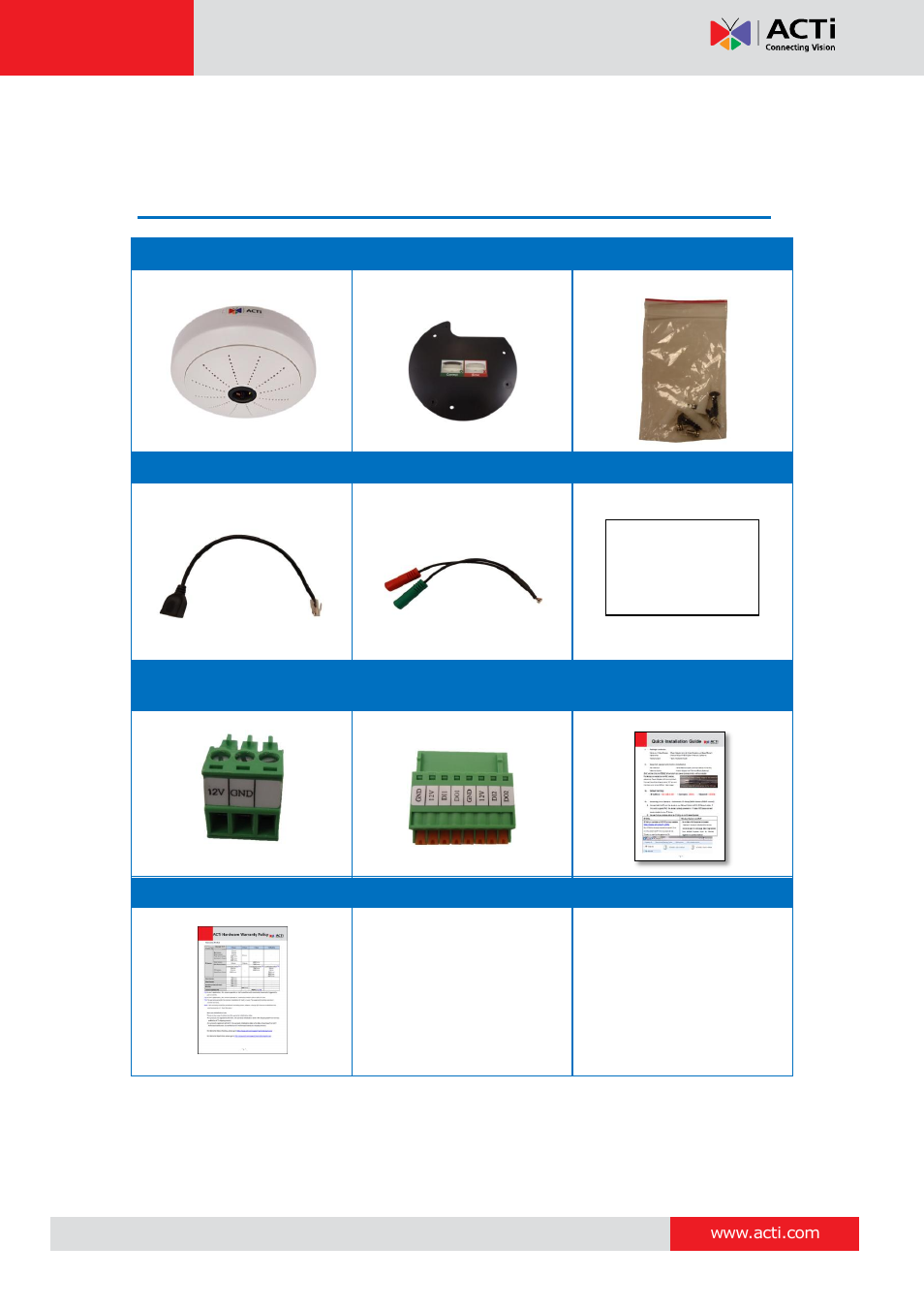 Introduction, Package contents | ACTi KCM-3911 User Manual | Page 6 / 26