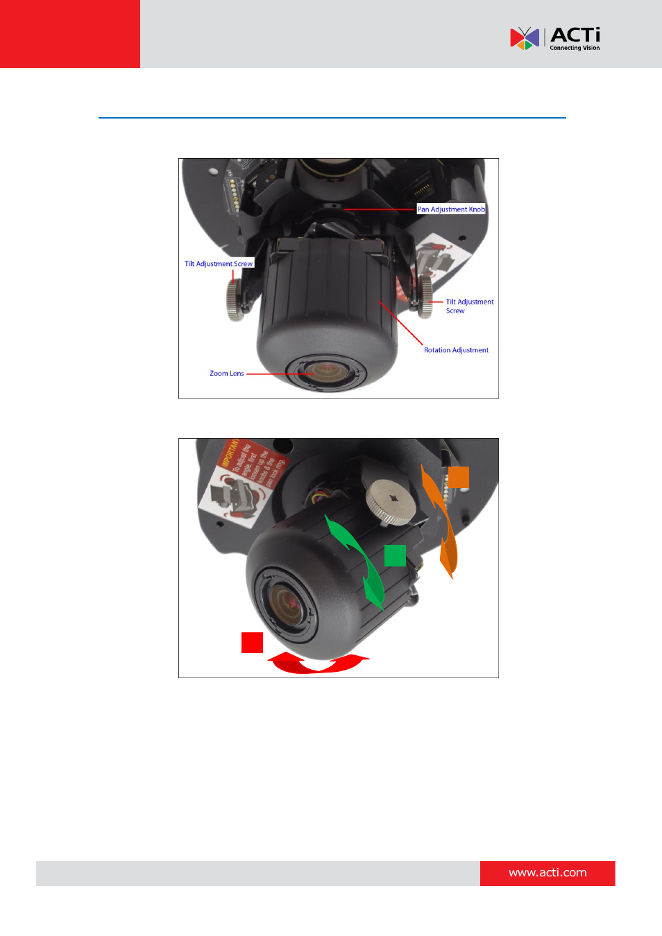 Adjusting the viewing angle | ACTi KCM-3311 User Manual | Page 20 / 24