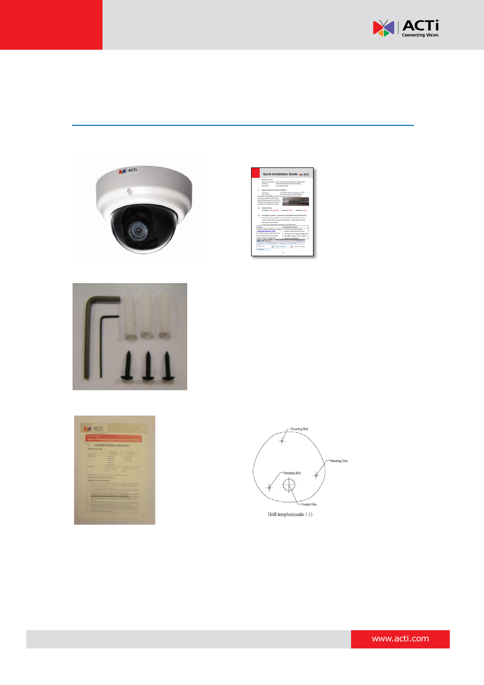 Introduction, Package contents | ACTi KCM-3311 User Manual | Page 5 / 24