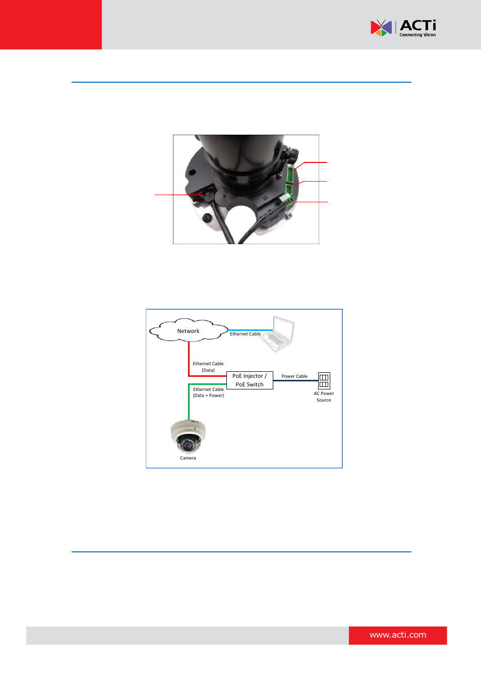Step 4: connect the cable(s), Step 5: access the camera live view, Hardware manual | ACTi B61 User Manual | Page 23 / 36