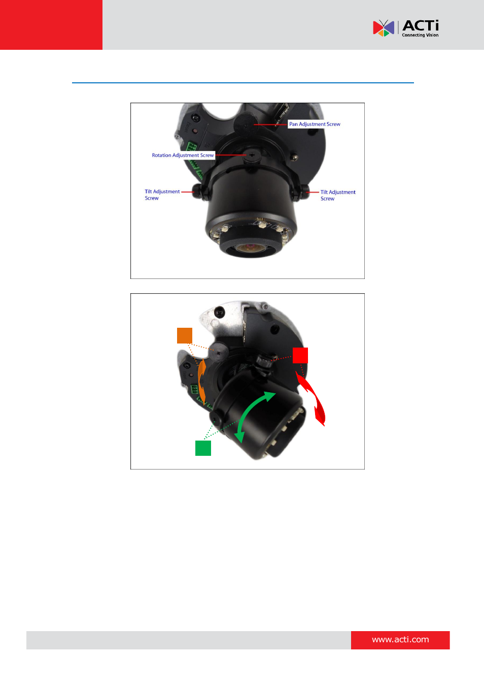 Step 6: adjust the viewing angle | ACTi B61 User Manual | Page 24 / 36