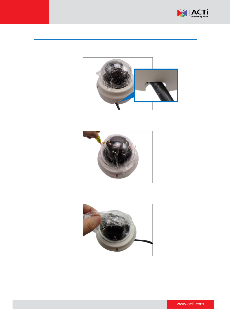Step 7: close the dome cover | ACTi B61 User Manual | Page 25 / 36