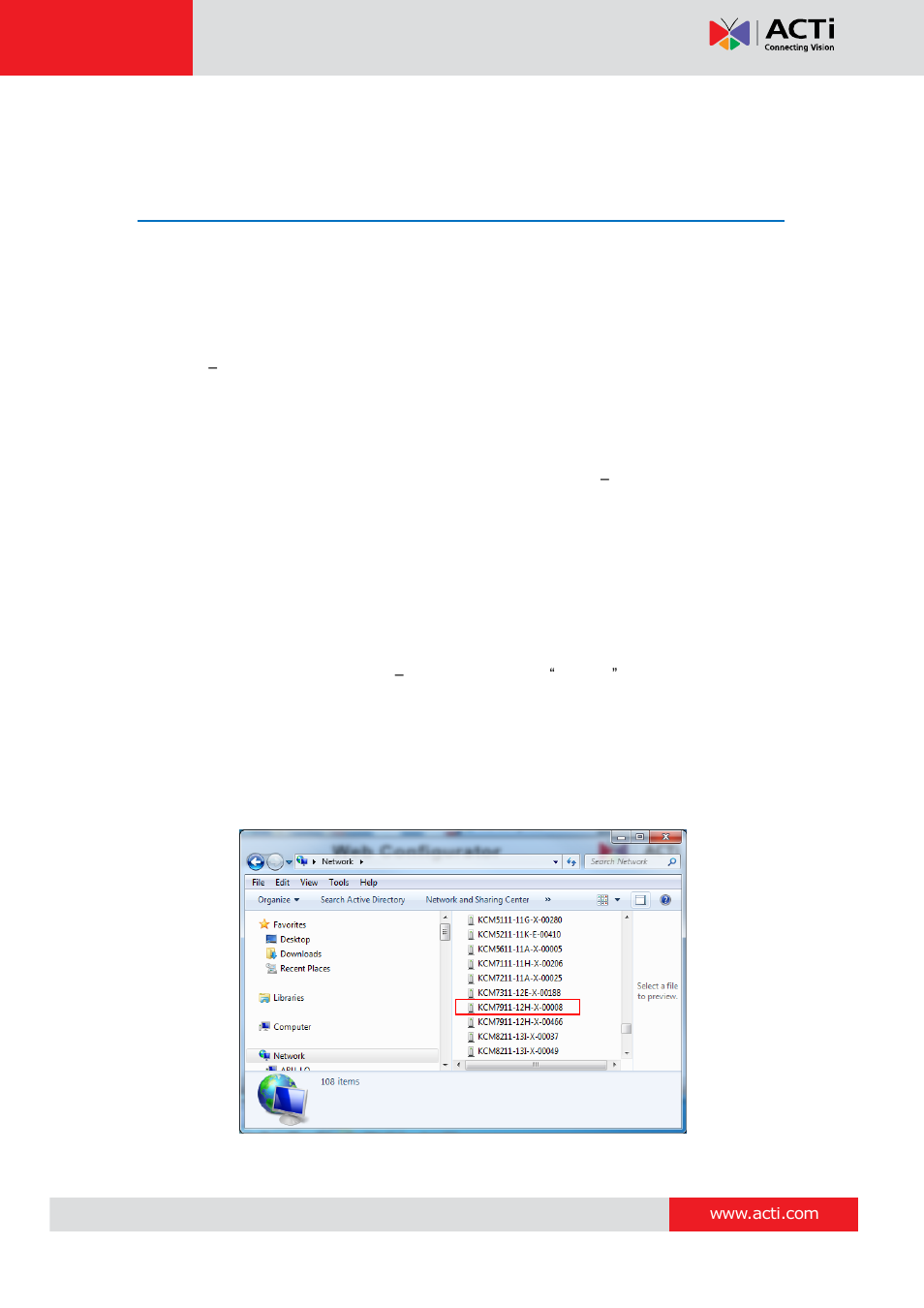 Accessing the camera, Configure the ip addresses, E 27 | ACTi KCM-7911 User Manual | Page 27 / 32