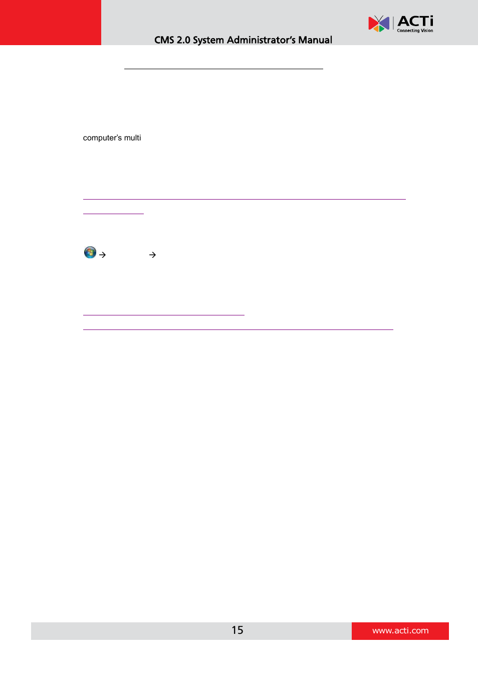 ACTi CMS 2 User Manual | Page 15 / 85