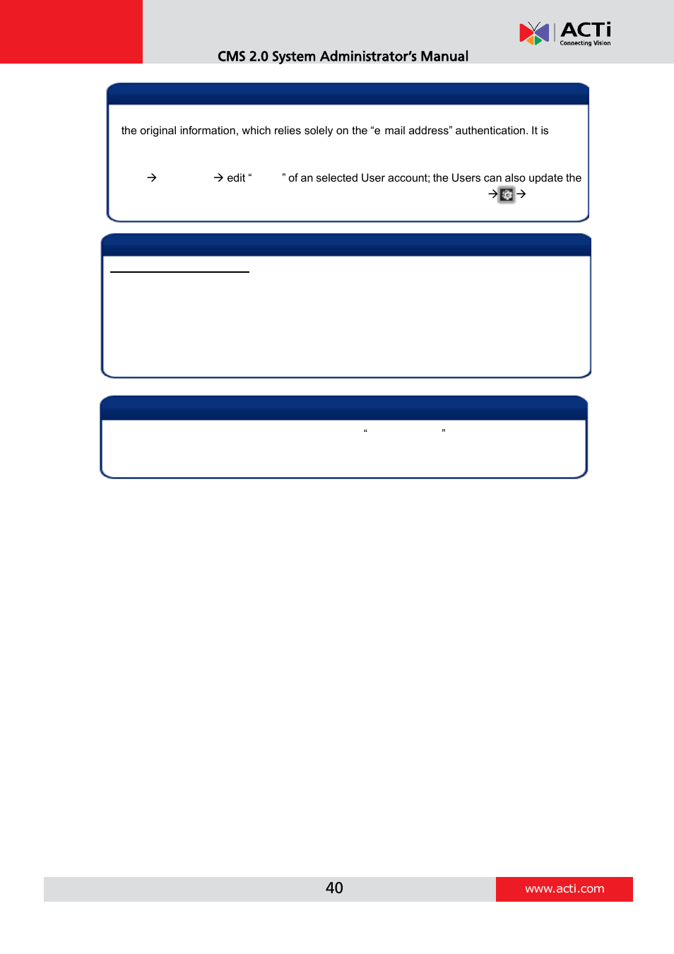 ACTi CMS 2 User Manual | Page 40 / 85