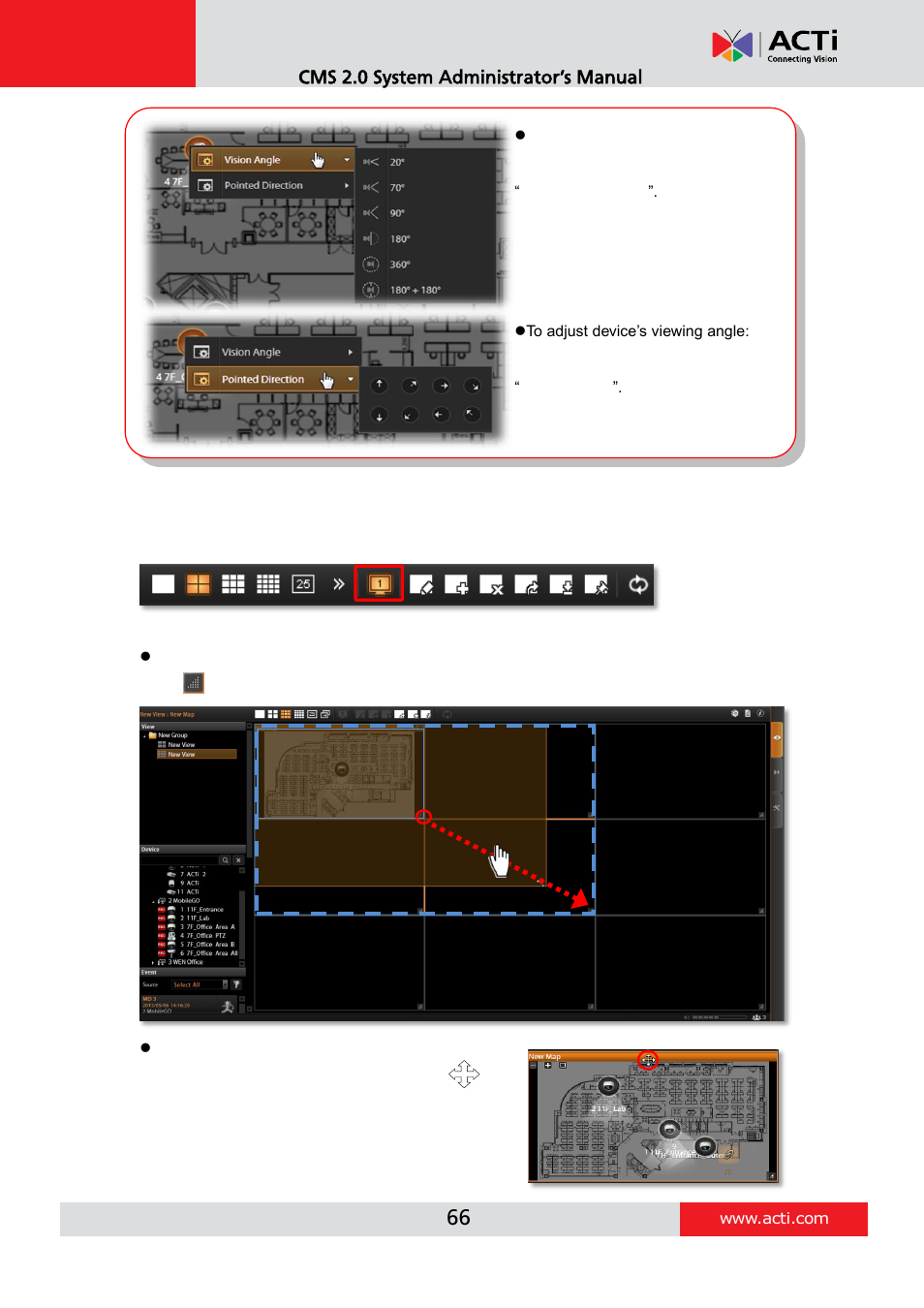 Step 7: adjust the channel size & layout | ACTi CMS 2 User Manual | Page 66 / 85