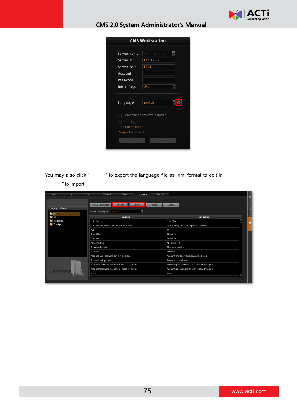 ACTi CMS 2 User Manual | Page 75 / 85