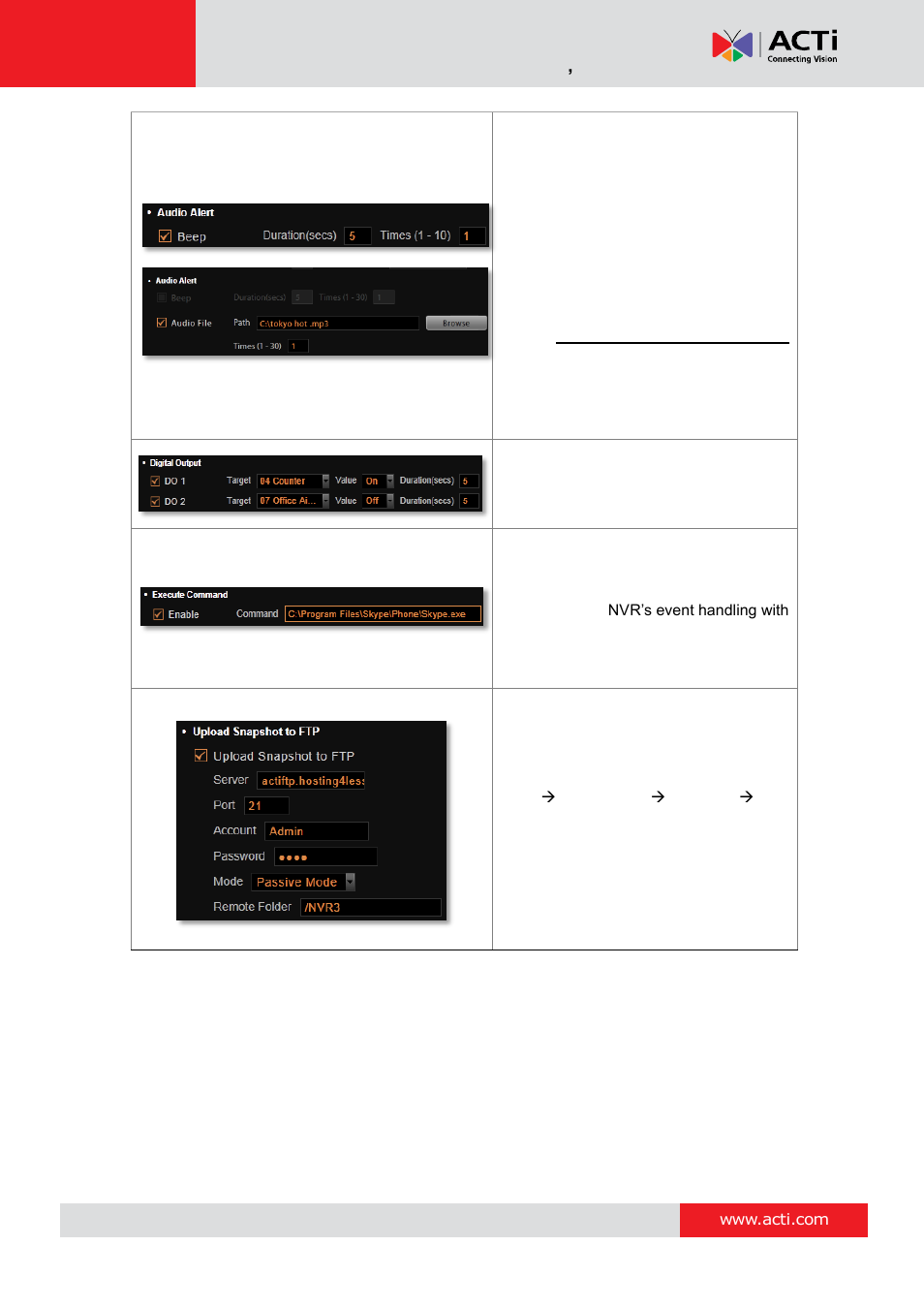 Mnr-310 system administrator ’s manual | ACTi MNR-310 User Manual | Page 105 / 156