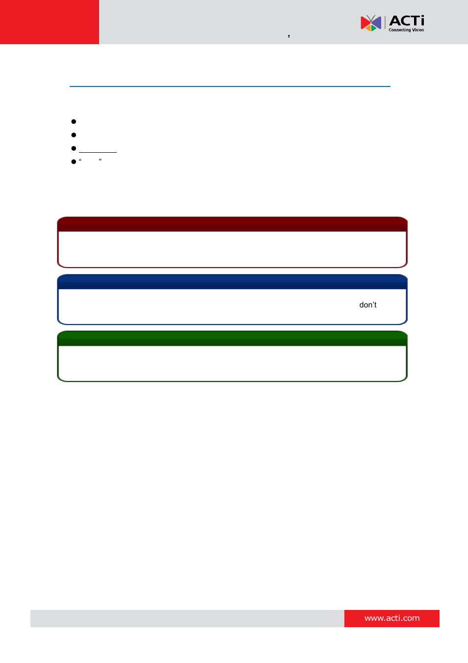 Conventions used in this manual | ACTi MNR-310 User Manual | Page 4 / 156
