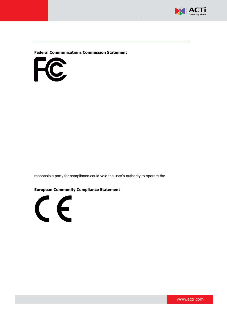 Regulatory compliance information | ACTi MNR-310 User Manual | Page 6 / 156
