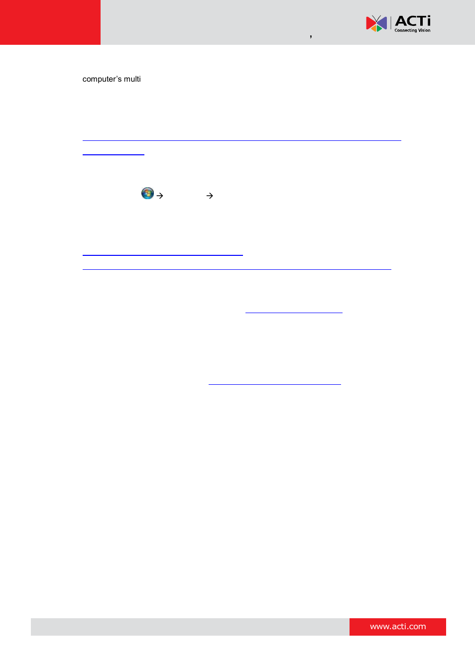 Nvr 3 corporate system administrator ’s manual | ACTi NVR 3 Corporate User Manual | Page 18 / 149