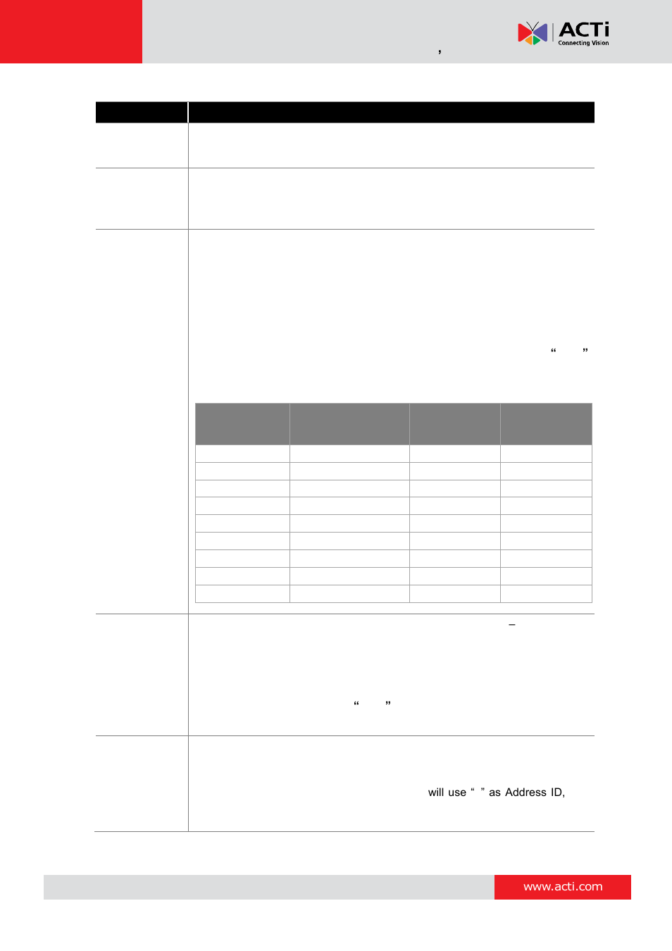 Adjustment attributes, Nvr 3 corporate system administrator ’s manual | ACTi NVR 3 Corporate User Manual | Page 67 / 149