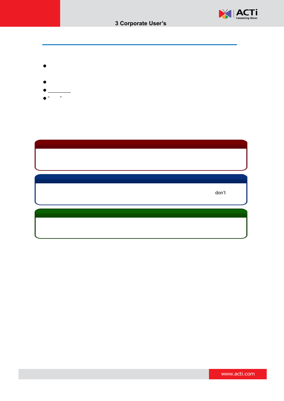 Conventions used in this manual | ACTi NVR 3 Corporate User Manual | Page 4 / 56