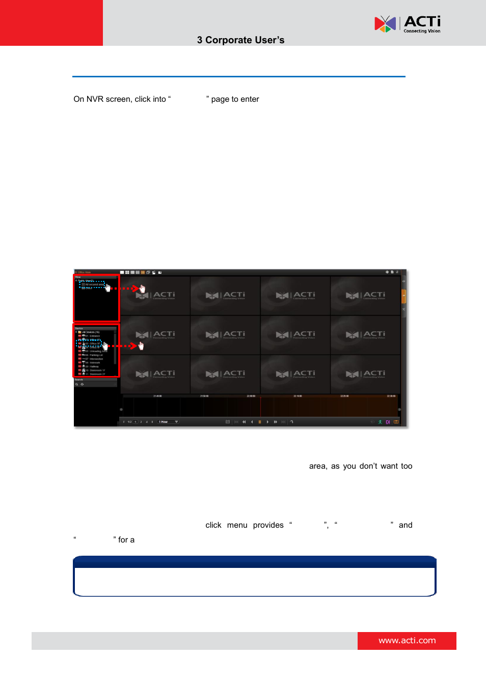 How to do playback, Add video source, Remove unwanted channels | ACTi NVR 3 Corporate User Manual | Page 40 / 56