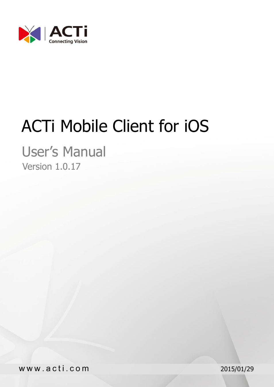 ACTi Mobile Client for iOS User Manual | 24 pages