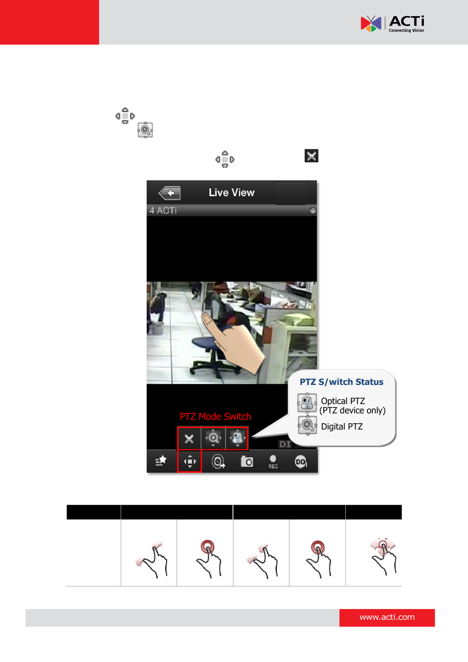 Digital ptz | ACTi Mobile Client for iOS User Manual | Page 16 / 24