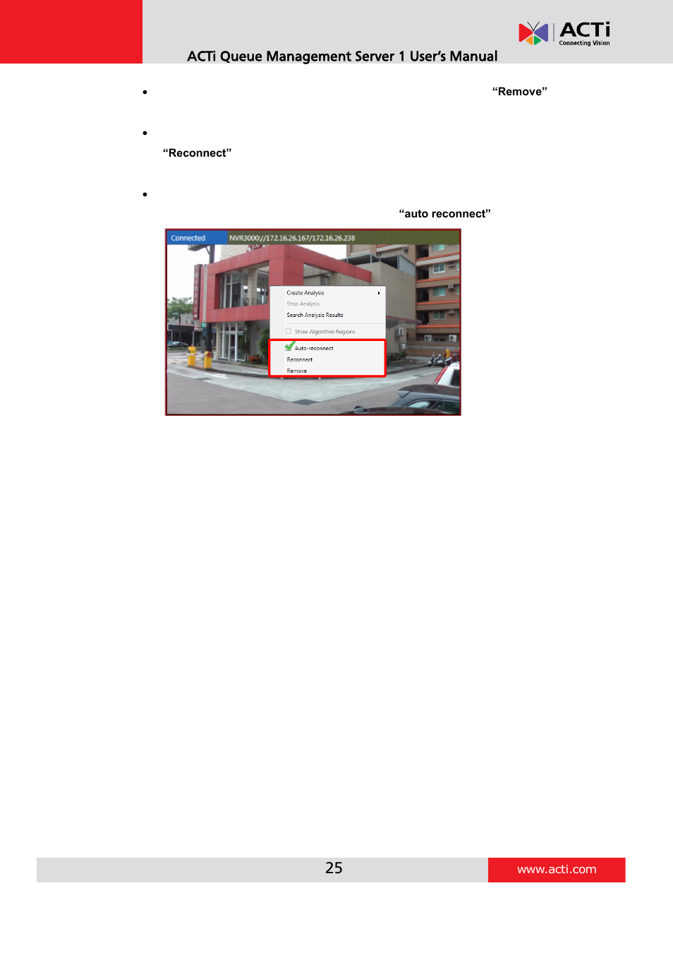 ACTi Queue Management Server 1 User Manual | Page 25 / 46