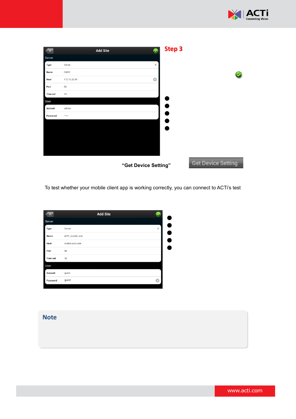 ACTi Mobile Client for Android V1.0.08 User Manual | Page 9 / 31