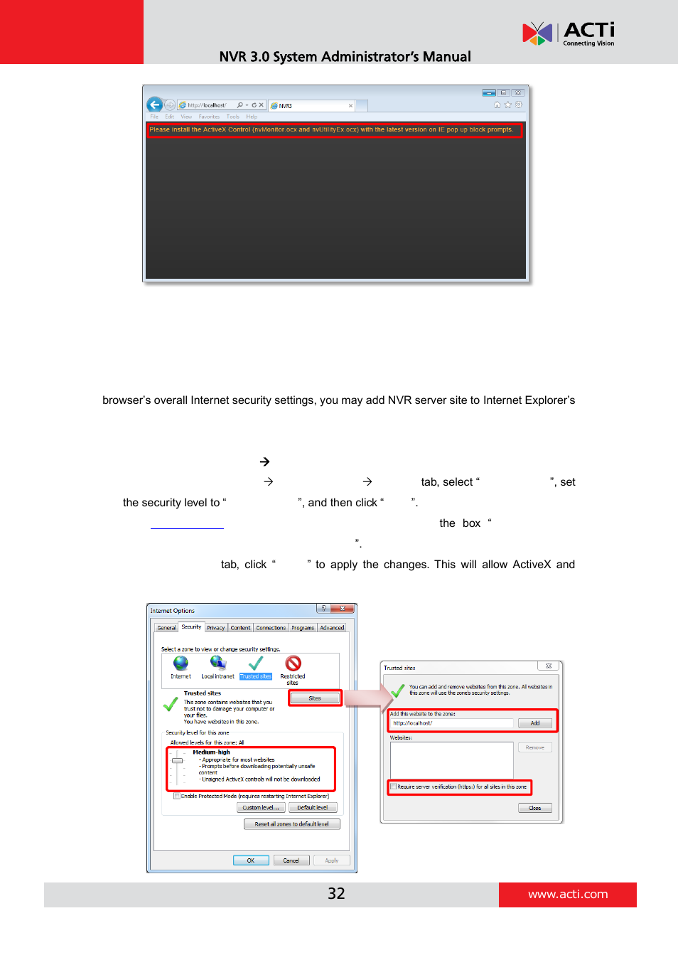 ACTi NVR 3 V3.0.09 User Manual | Page 32 / 131