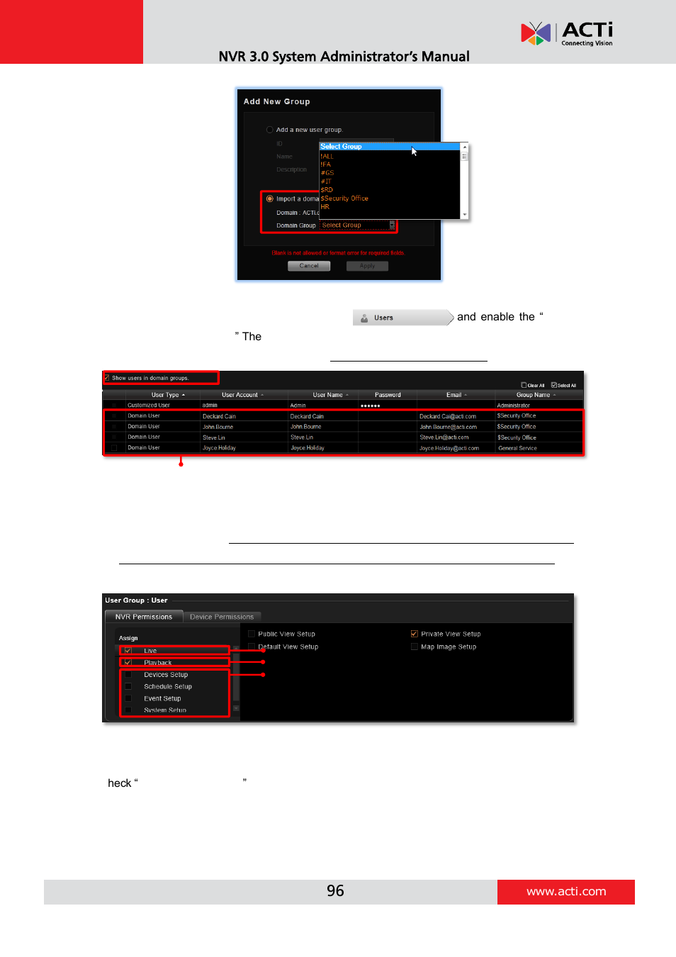 ACTi NVR 3 V3.0.09 User Manual | Page 96 / 131