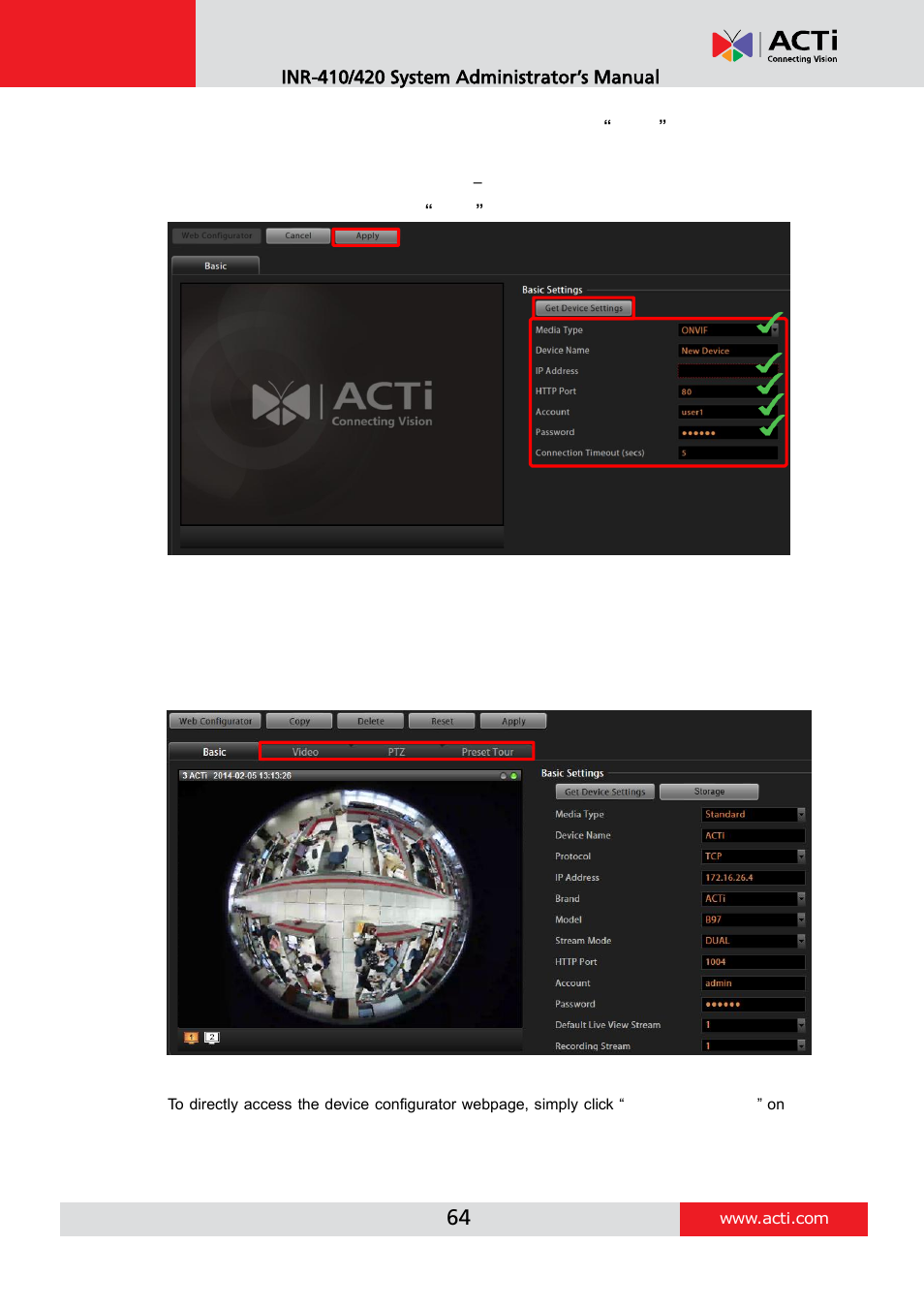 ACTi INR-410 INR-420 V3.0.09 User Manual | Page 64 / 148