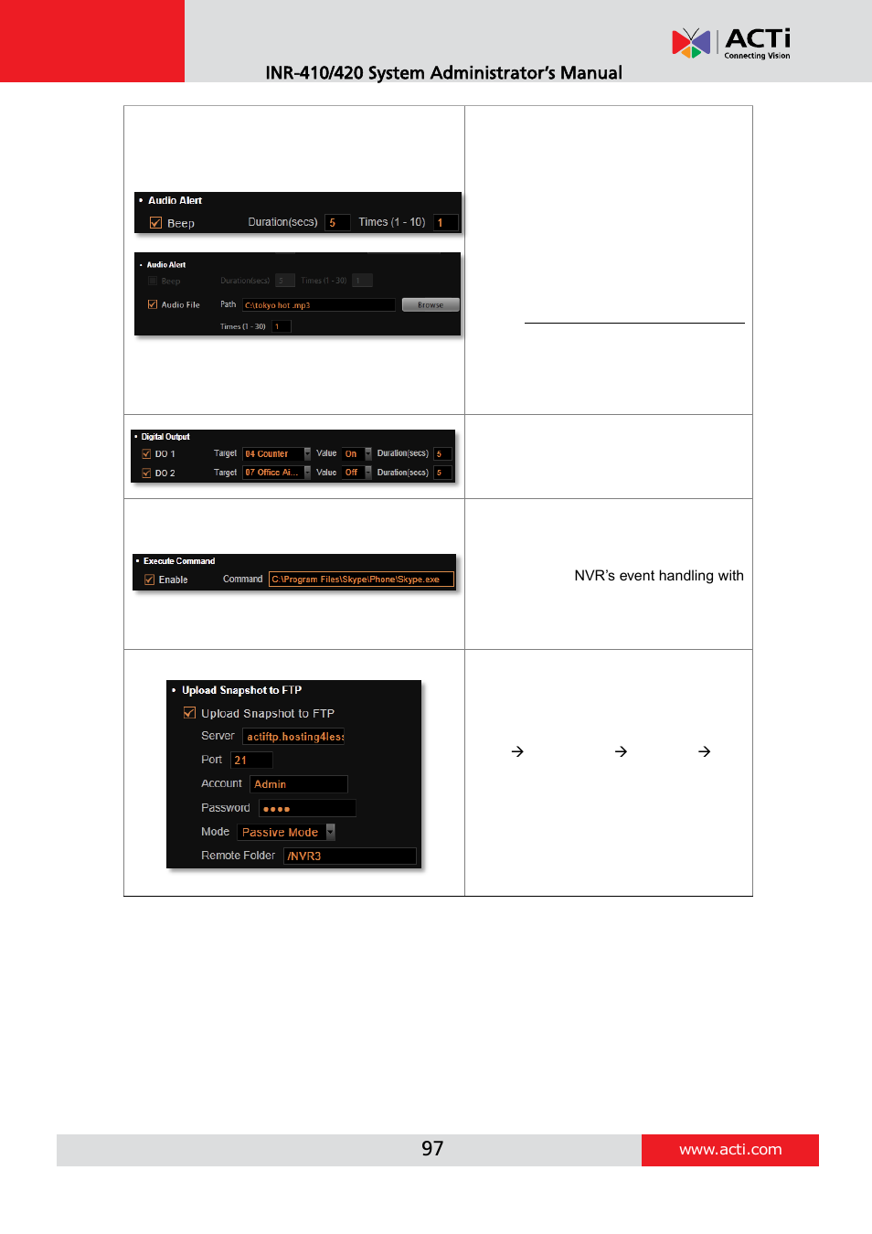 ACTi INR-410 INR-420 V3.0.09 User Manual | Page 97 / 148