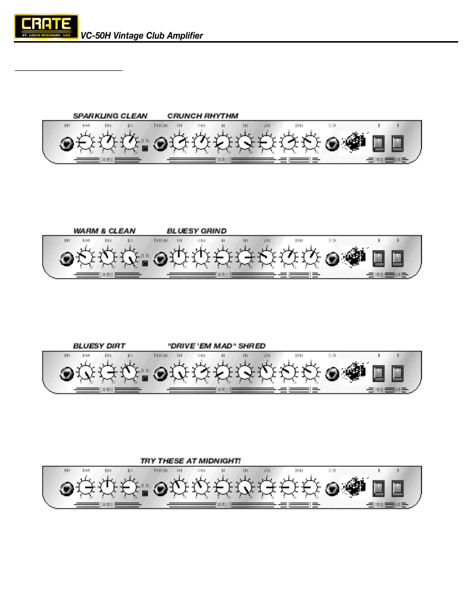 Crate Amplifiers VC-50H User Manual | Page 6 / 8