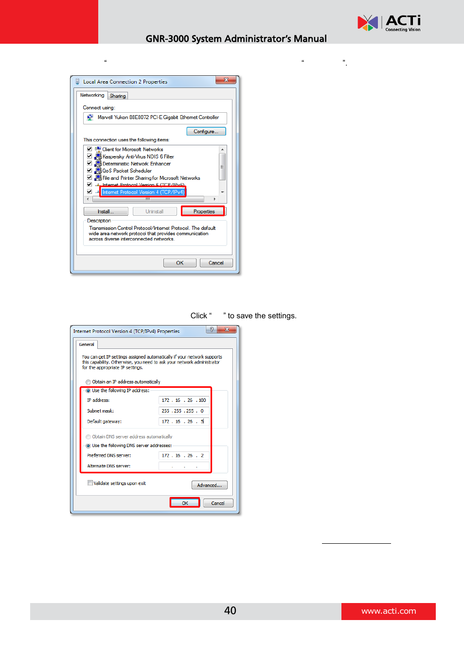 ACTi GNR-3000 V3.0.09 User Manual | Page 40 / 150