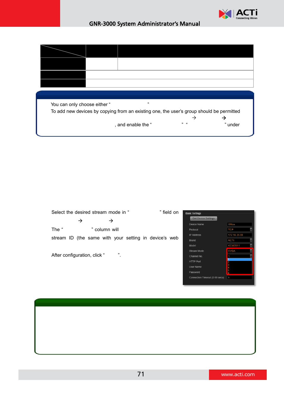 Add video streams from a multi-channel device | ACTi GNR-3000 V3.0.09 User Manual | Page 71 / 150