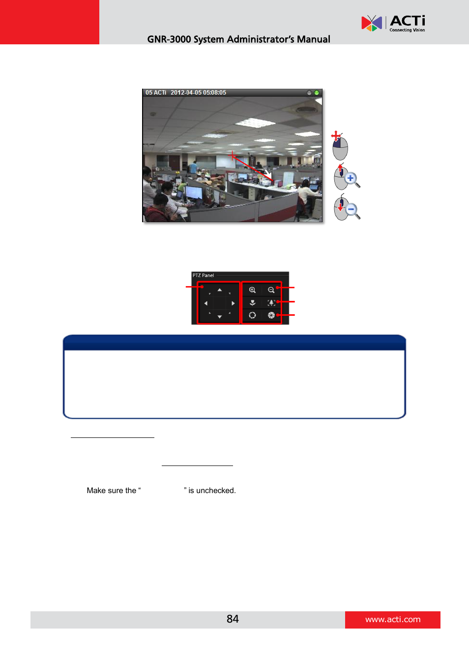 Gnr-3000 system administrator’s manual | ACTi GNR-3000 V3.0.09 User Manual | Page 84 / 150