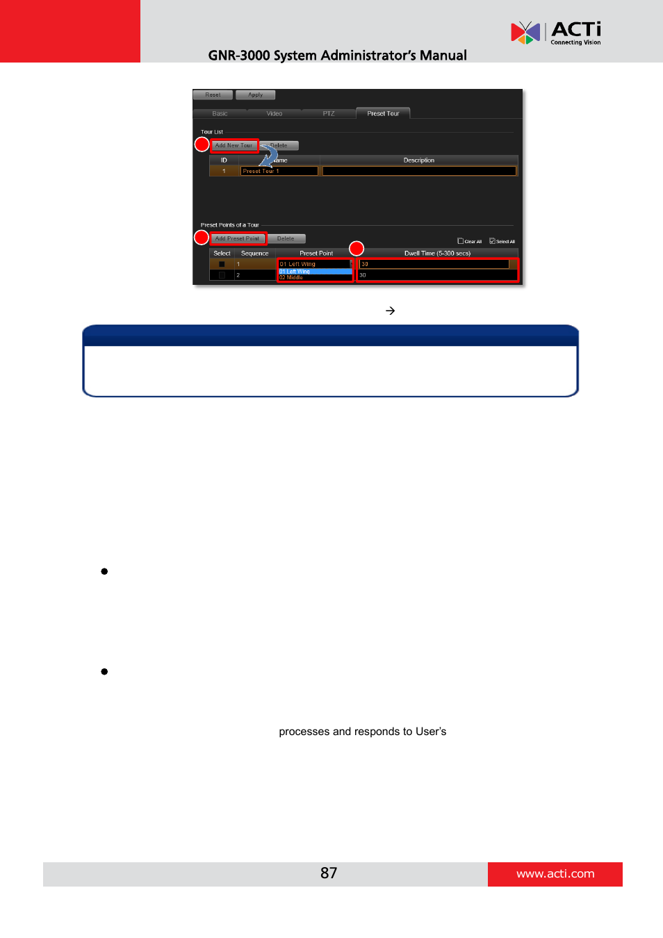 Configure fisheye cameras | ACTi GNR-3000 V3.0.09 User Manual | Page 87 / 150