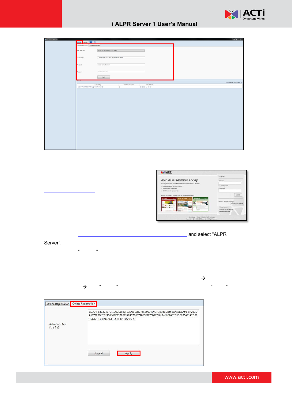 Offline activation sop | ACTi ALPR Server 1 V1.0.1 User Manual | Page 13 / 40