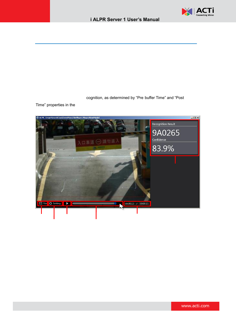 Watch analysis playback | ACTi ALPR Server 1 V1.0.1 User Manual | Page 37 / 40