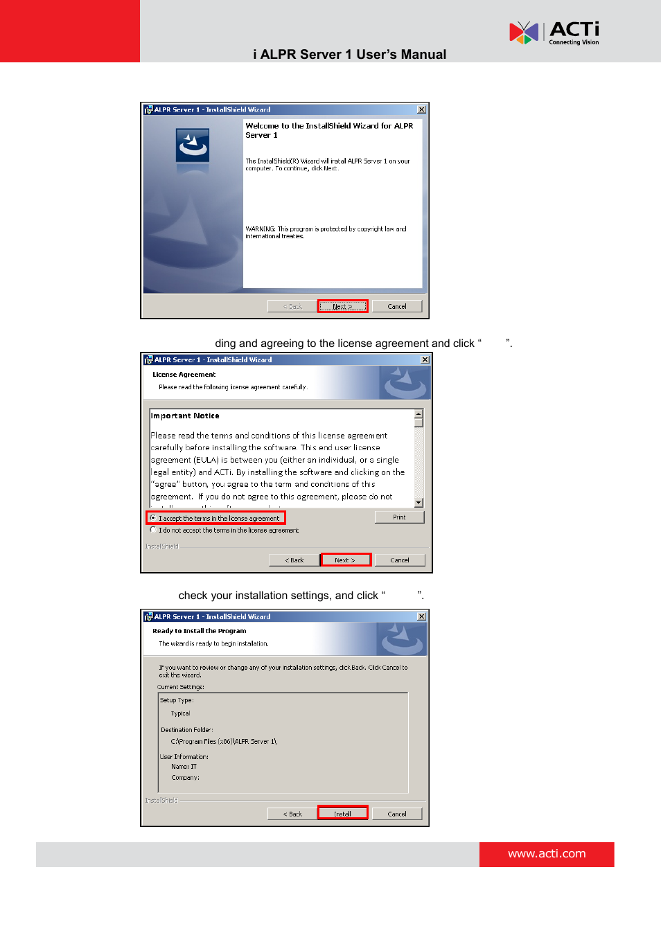 Act i alpr server 1 user’s manual | ACTi ALPR Server 1 V1.0.1 User Manual | Page 9 / 40