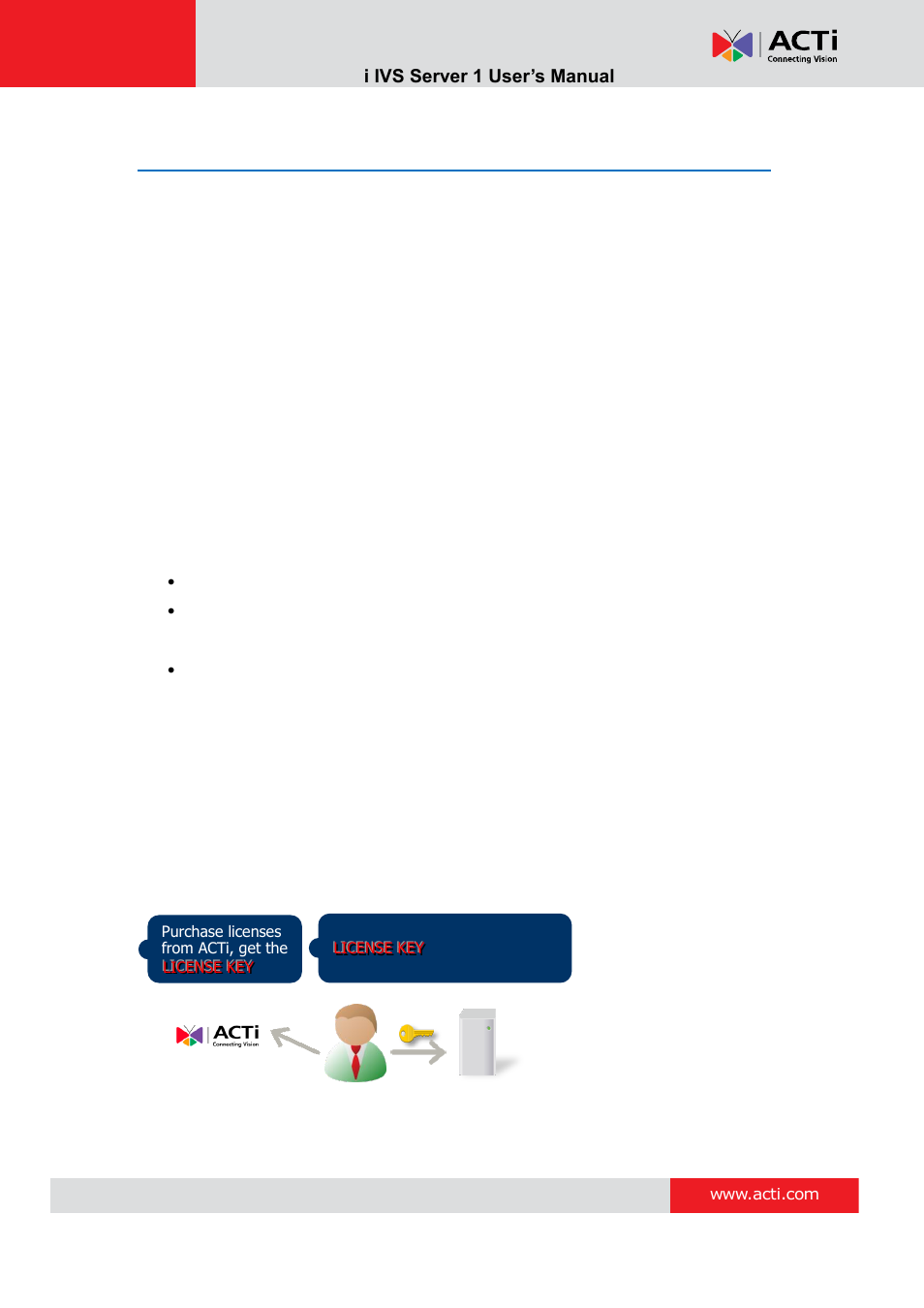 License and activation, Online activation, Act i ivs server 1 user’s manual | ACTi IVS Server 1 V2.02.06 User Manual | Page 12 / 52
