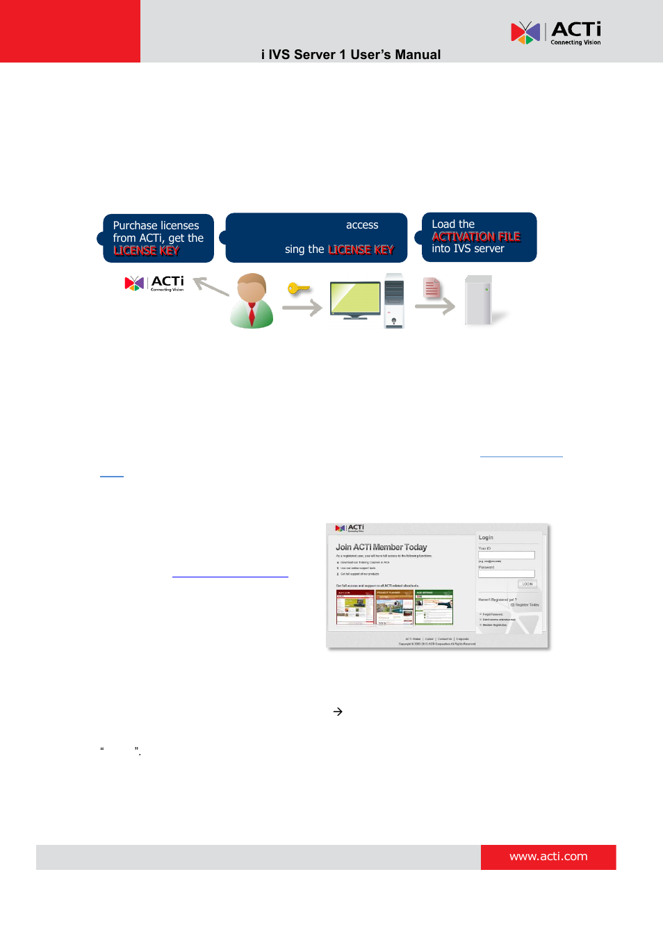 Offline activation, Step-by-step activation process, Online activation sop | ACTi IVS Server 1 V2.02.06 User Manual | Page 13 / 52