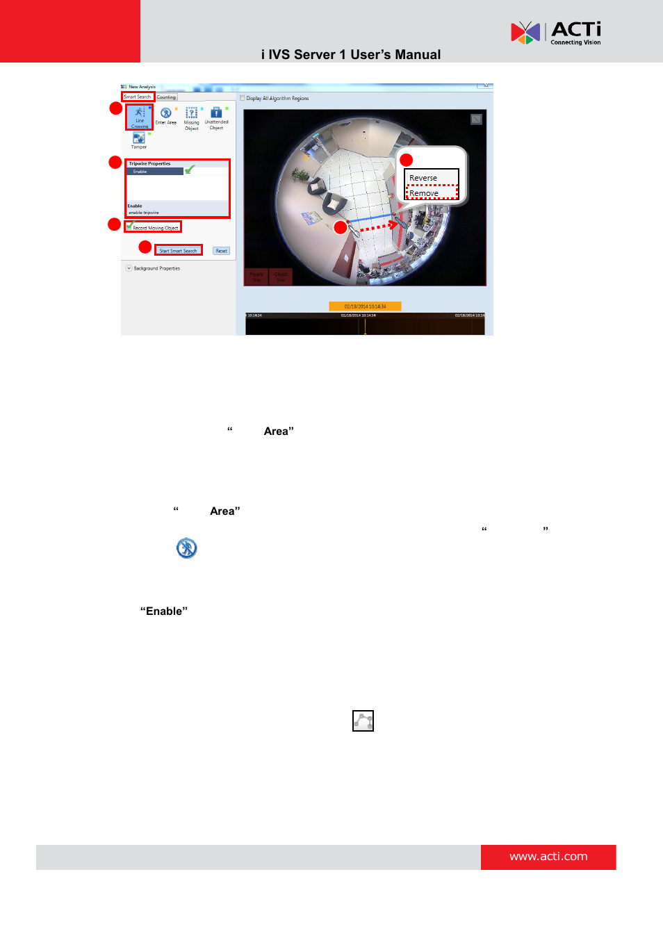 Enter area | ACTi IVS Server 1 V2.02.06 User Manual | Page 28 / 52