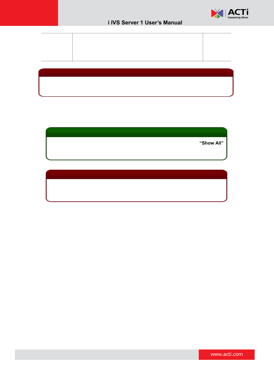ACTi IVS Server 1 V2.02.06 User Manual | Page 38 / 52