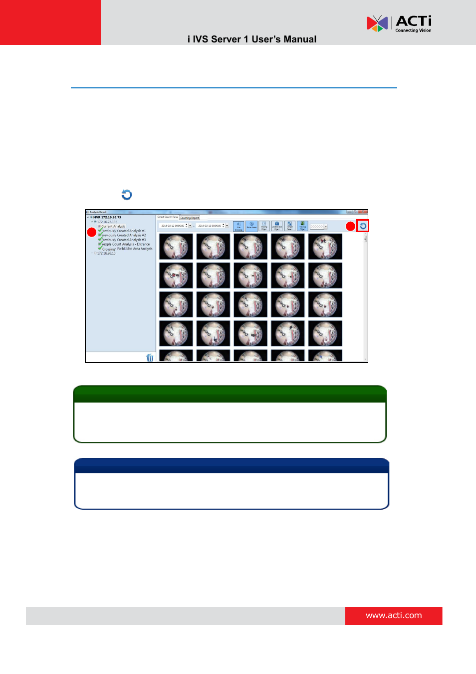 View multiple analysis rule results | ACTi IVS Server 1 V2.02.06 User Manual | Page 45 / 52