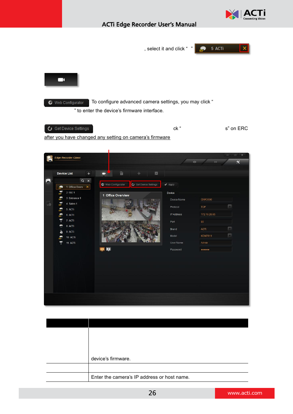ACTi Edge Recorder Client for Windows V1.0.03 User Manual | Page 26 / 49