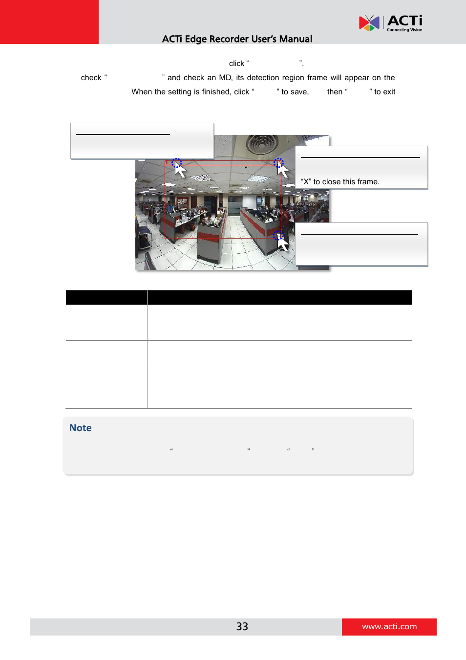 Acti edge recorder user’s manual | ACTi Edge Recorder Client for Windows V1.0.03 User Manual | Page 33 / 49
