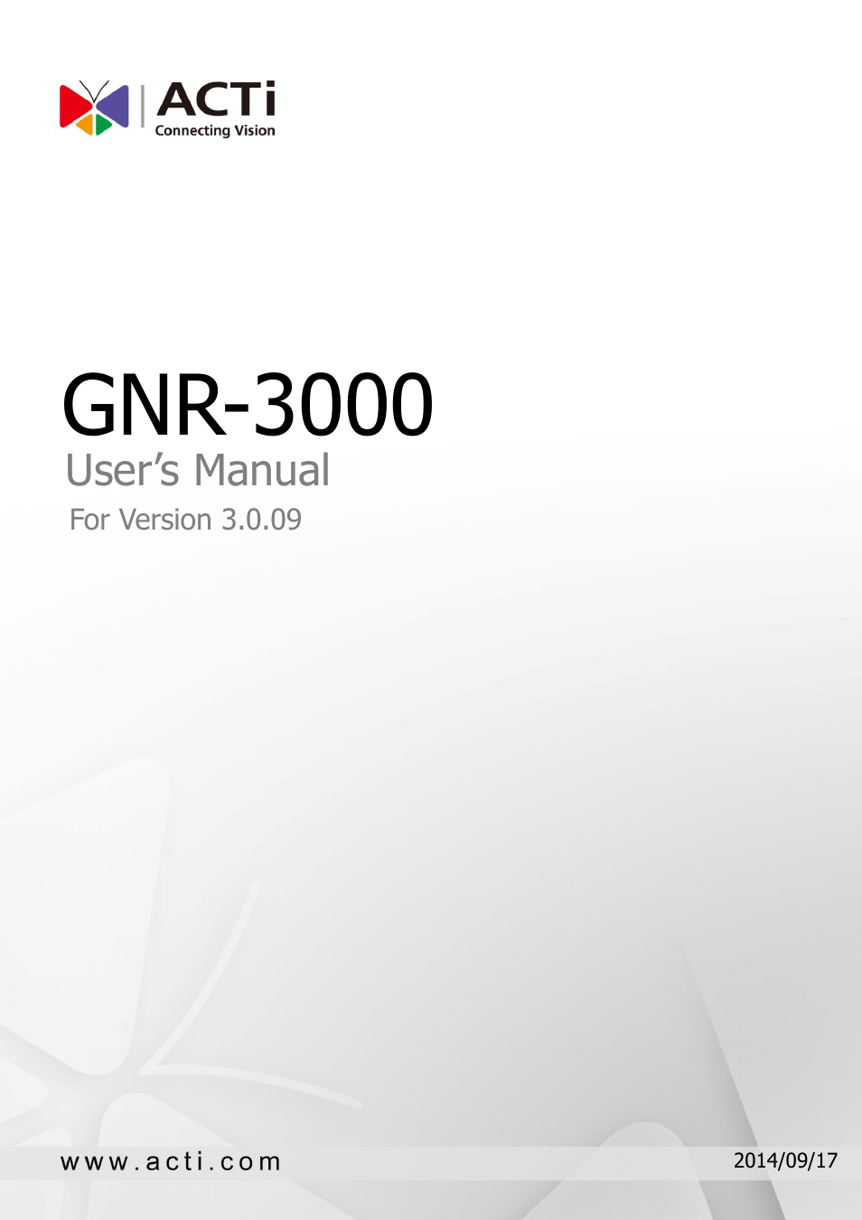 ACTi INR-410 INR-420 V3.0.09 User Manual | 61 pages