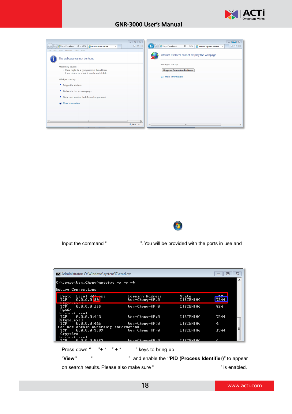 Gnr-3000 user’s manual | ACTi INR-410 INR-420 V3.0.09 User Manual | Page 18 / 61