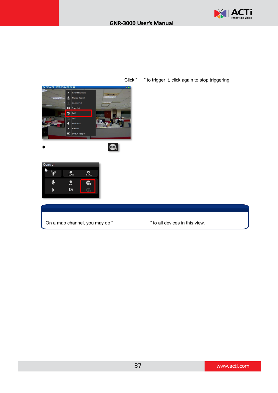 Trigger digital-out device | ACTi INR-410 INR-420 V3.0.09 User Manual | Page 37 / 61