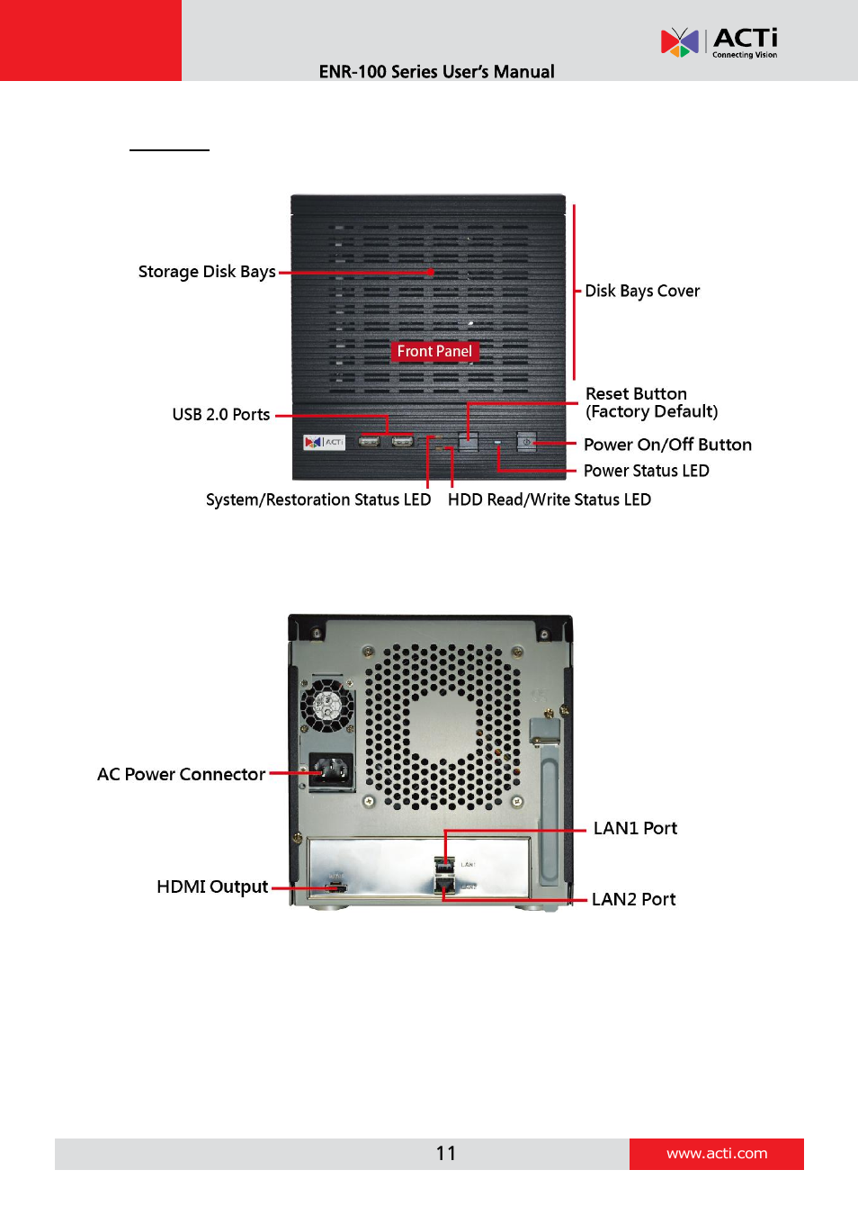 Enr-140 | ACTi ENR-110 ENR-120 ENR-130 ENR-140 User Manual | Page 11 / 52