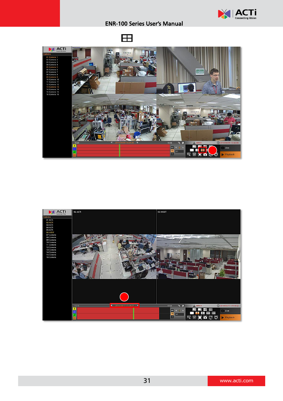 Start time search | ACTi ENR-110 ENR-120 ENR-130 ENR-140 User Manual | Page 31 / 52
